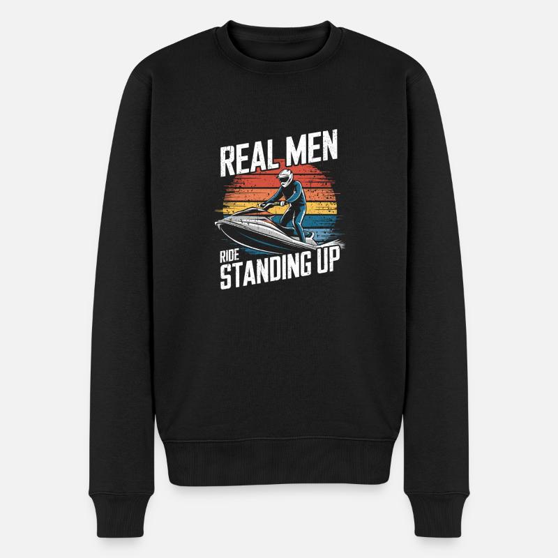 Adrénaline sur l’eau - Pull Premium bio Homme - noir
