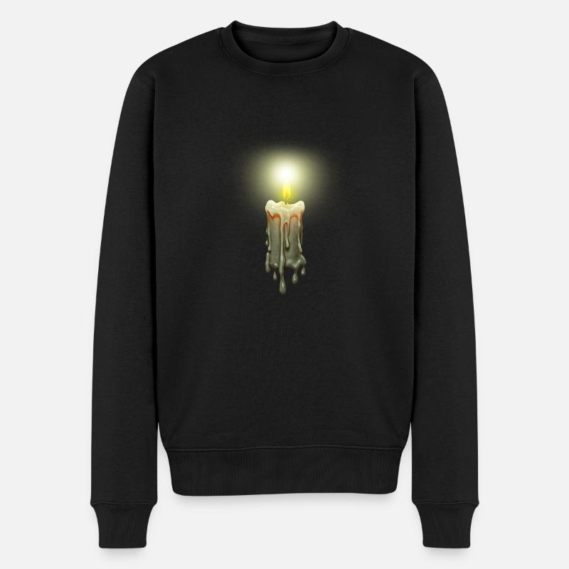 bougie allumée - Pull Premium bio Homme - noir
