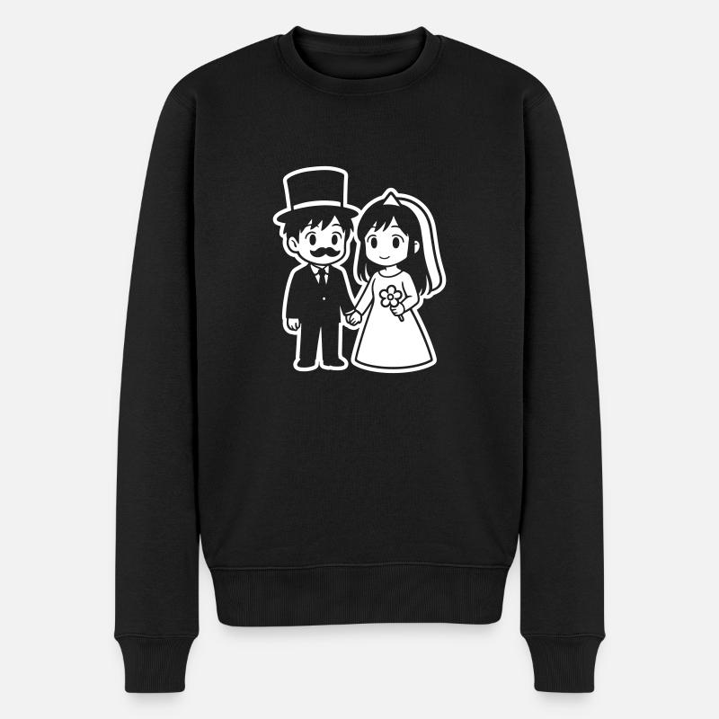 Couple de mariés Anime - Pull Premium bio Homme - noir