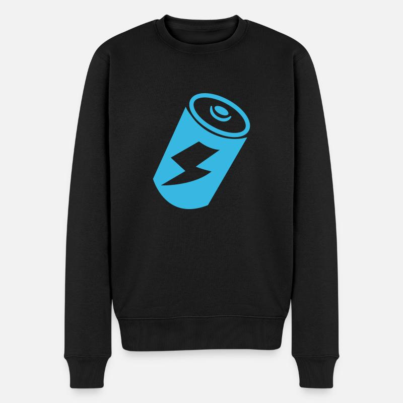 batterie - Männer Premium Bio Pullover - Schwarz