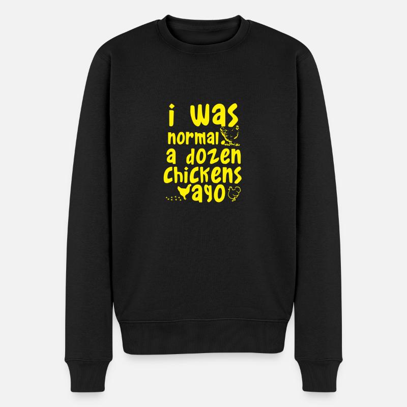 I was normal - Männer Premium Bio Pullover - Schwarz
