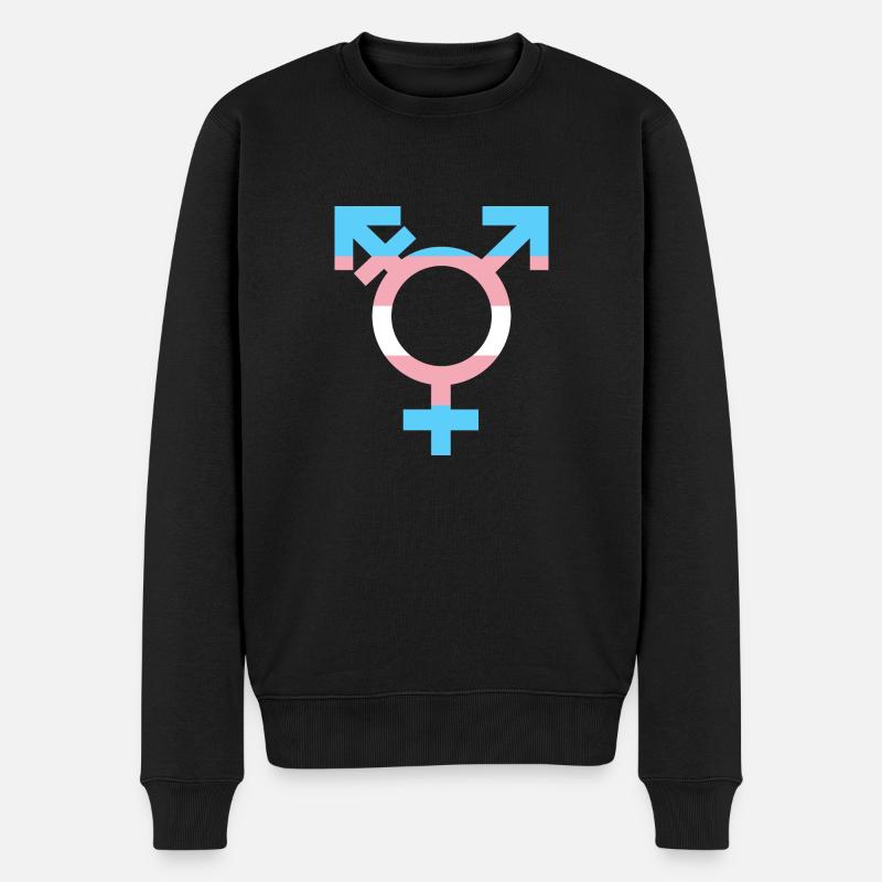 Transgender-Symbol - Männer Premium Bio Pullover - Schwarz
