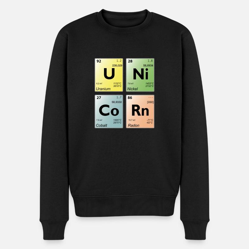 Tableau périodique Unicorn - Pull Premium bio Homme - noir