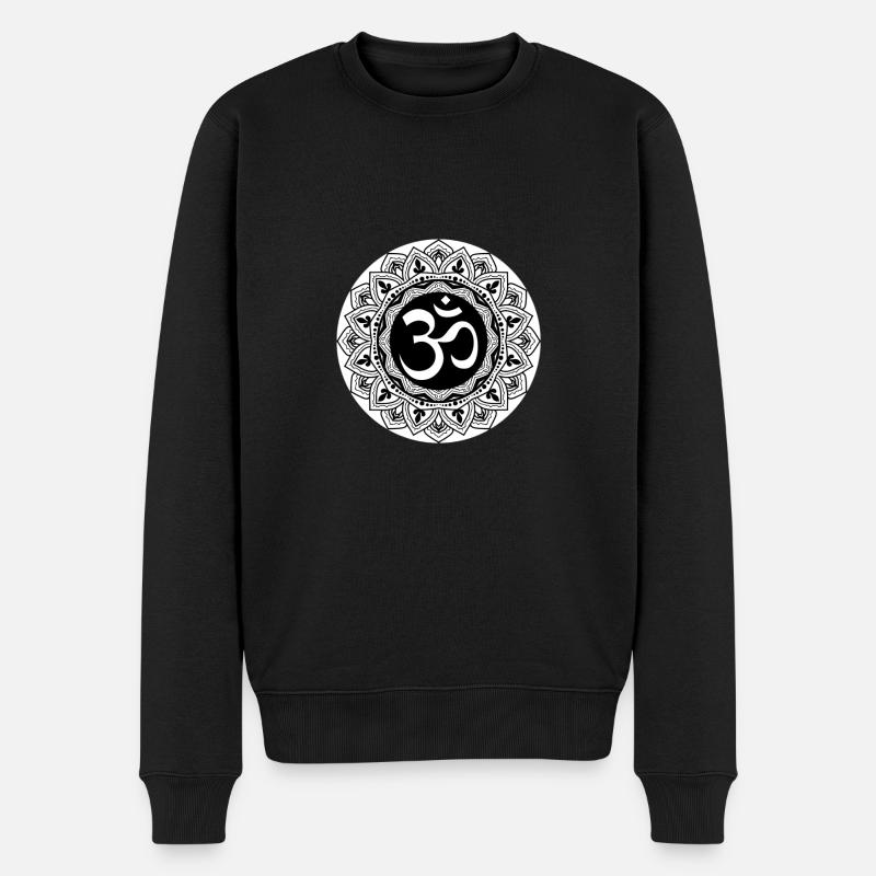 OM Zeichen - Männer Premium Bio Pullover - Schwarz