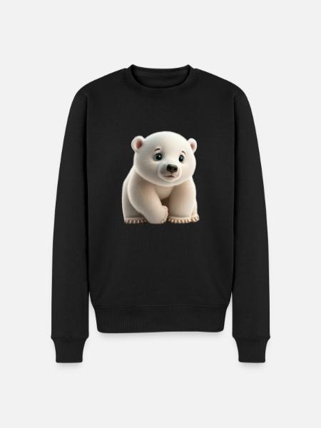 Baby Eisbär - Männer Premium Bio Pullover - Schwarz