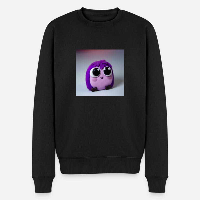 Süßes Knuddel GLUBSCHI - Männer Premium Bio Pullover - Schwarz