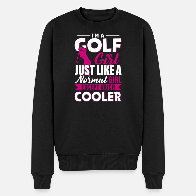 Golferin - Männer Premium Bio Pullover - Schwarz