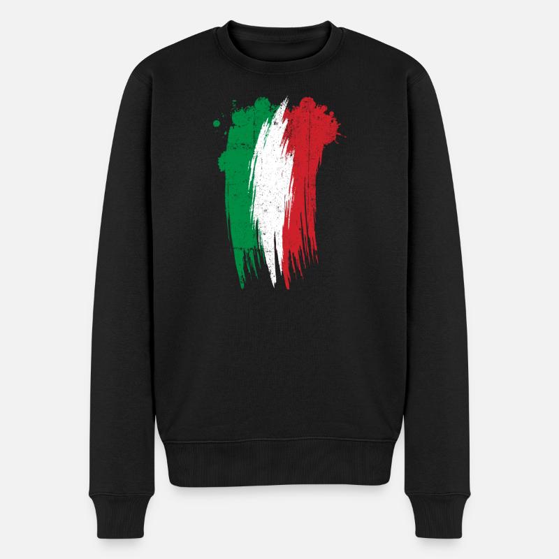 Art du pinceau tricolore italien - Pull Premium bio Homme - noir