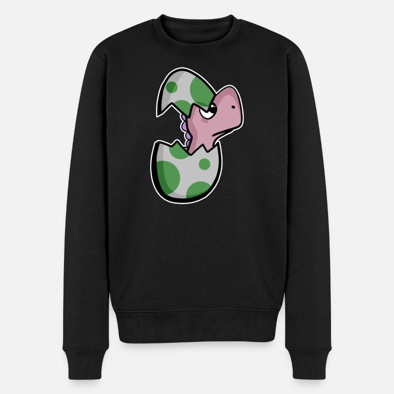 Dinosaure oeuf Dino bébé Motif - Pull Premium bio Homme - noir