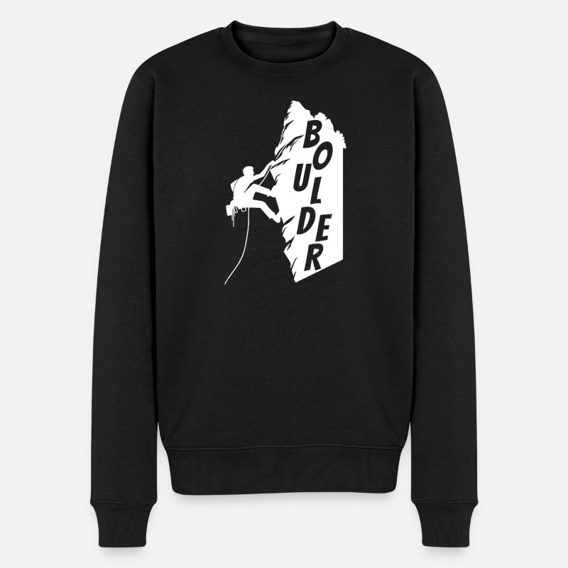 Kletterer Boulderer - Männer Premium Bio Pullover - Schwarz