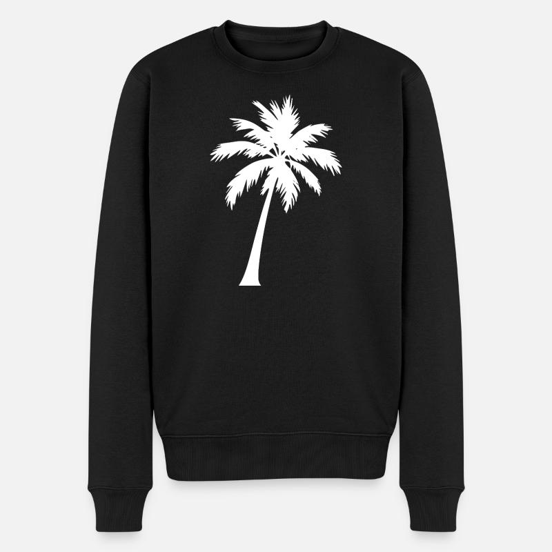 Palme Vorlage selbst gestalten personalisieren - Männer Premium Bio Pullover - Schwarz