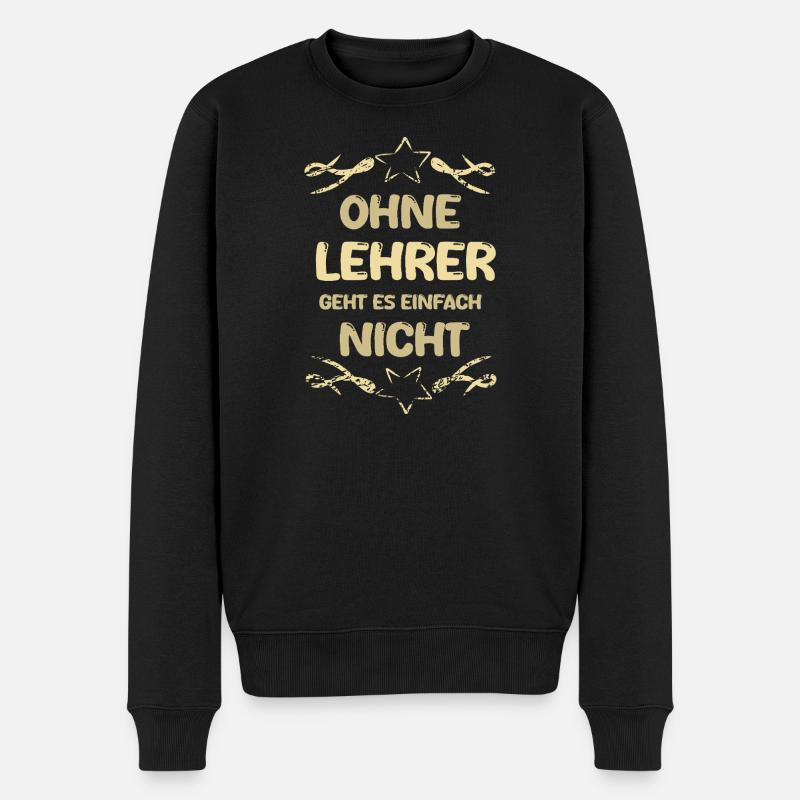 Lehrer Lehrer - Männer Premium Bio Pullover - Schwarz