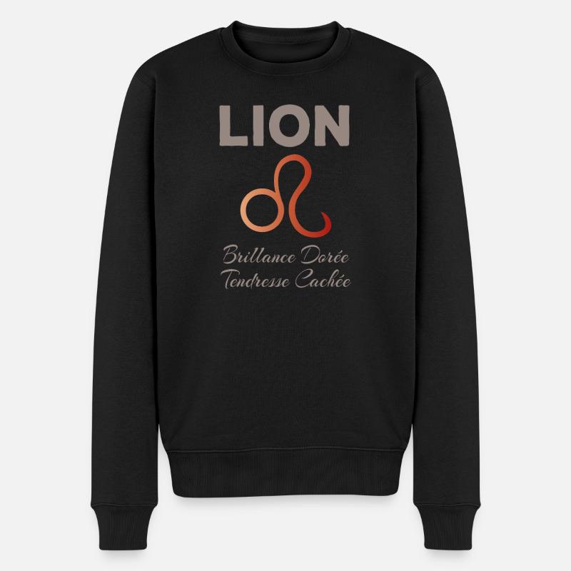 Lion - Pull Premium bio Homme - noir