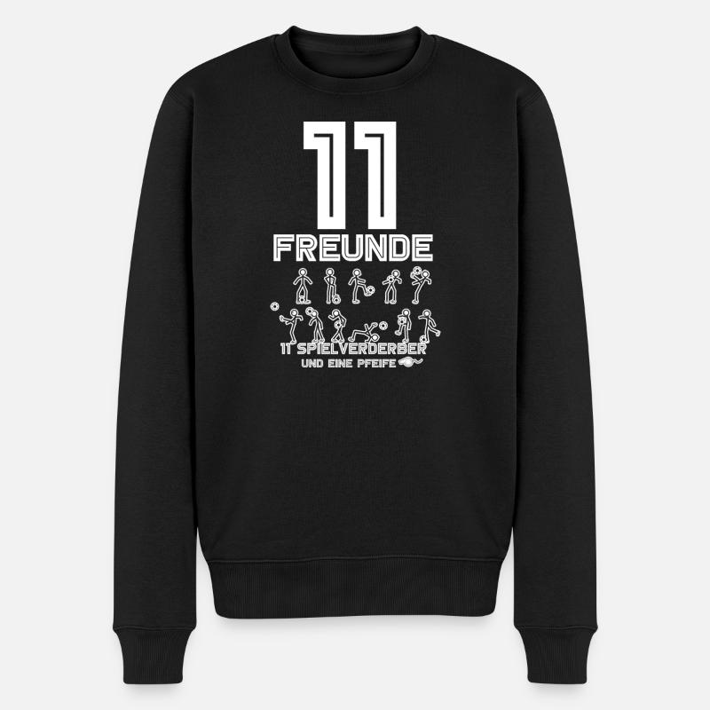 Fußball - Männer Premium Bio Pullover - Schwarz