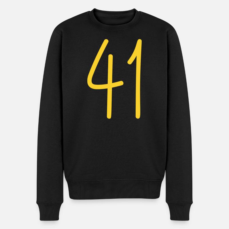 41 - Männer Premium Bio Pullover - Schwarz