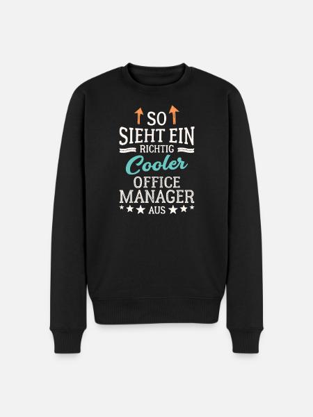 Cool Office Manager Team Leadership Office - Men's Premium Organic Jumper - black