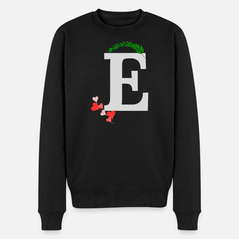 E - Männer Premium Bio Pullover - Schwarz