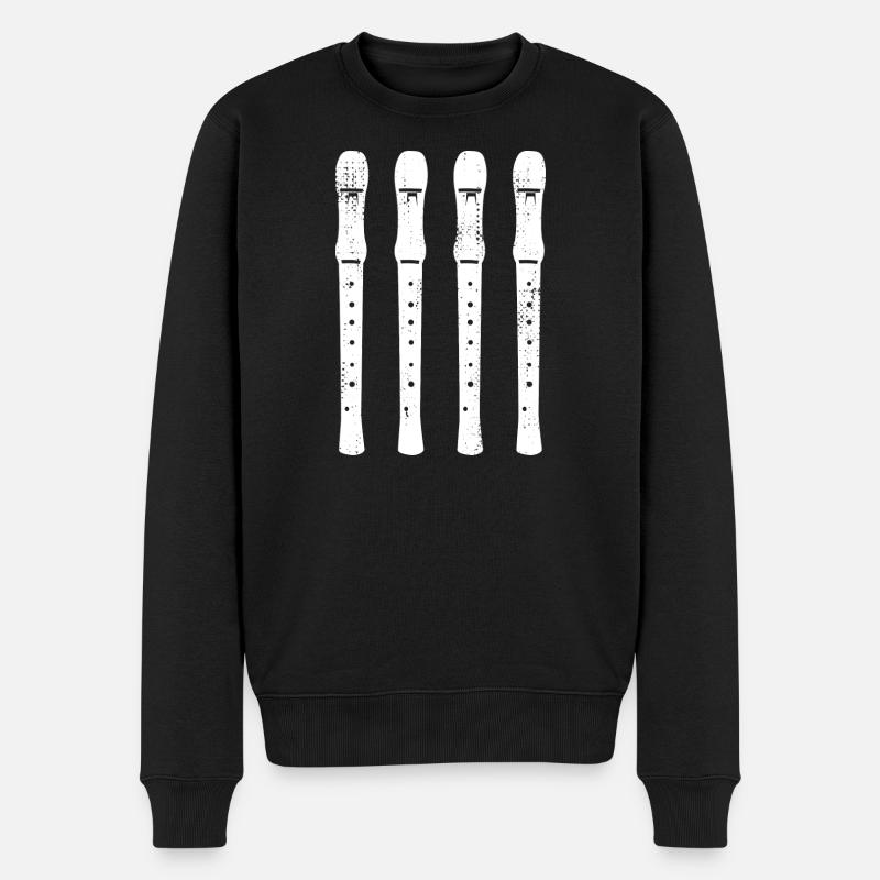 Modèles rétro de flûte - Pull Premium bio Homme - noir