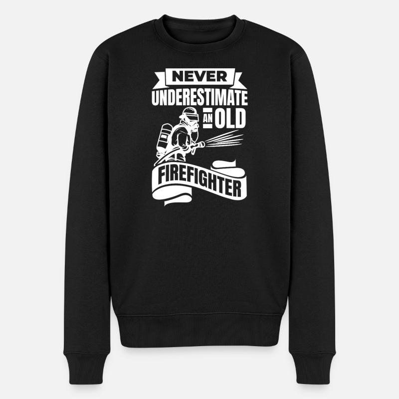 Papy des pompiers - Pull Premium bio Homme - noir