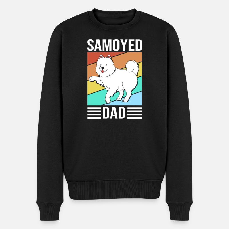 Samojede - Männer Premium Bio Pullover - Schwarz