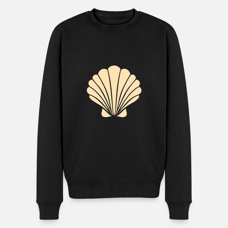 Muschel - Männer Premium Bio Pullover - Schwarz