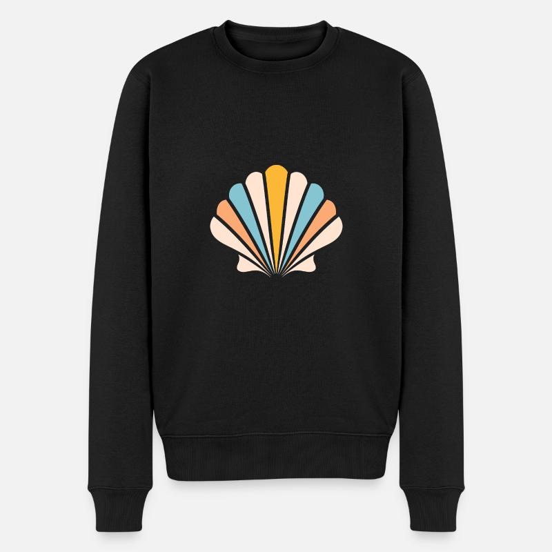 Muschel - Männer Premium Bio Pullover - Schwarz