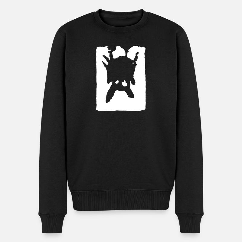 Kleine Fledermaus - Männer Premium Bio Pullover - Schwarz