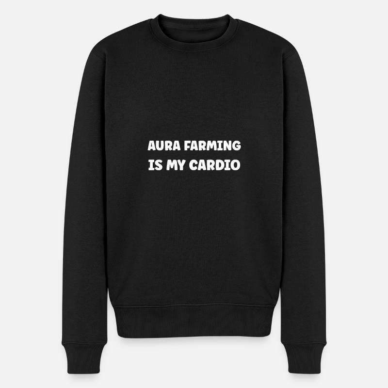 Aura-Farming - Männer Premium Bio Pullover - Schwarz