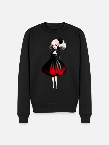 Madame Red - Männer Premium Bio Pullover - Schwarz