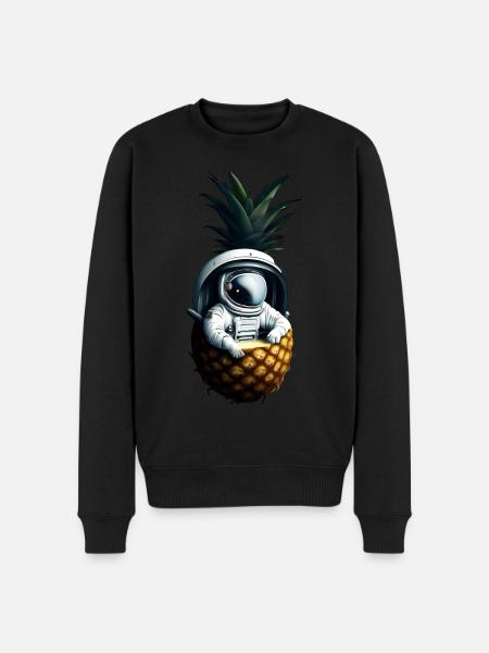 Astronaut in pineapple - Men's Premium Organic Jumper - black