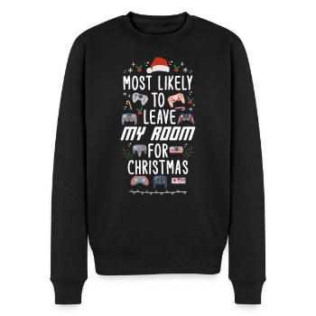 Noël Gamer Gaming Dire Humour Drôle Noël - Pull Premium bio Homme - noir - Devant - Nico (187cm)