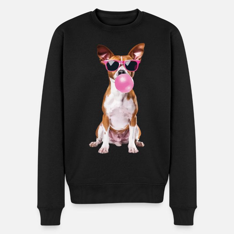 Basenji - Männer Premium Bio Pullover - Schwarz