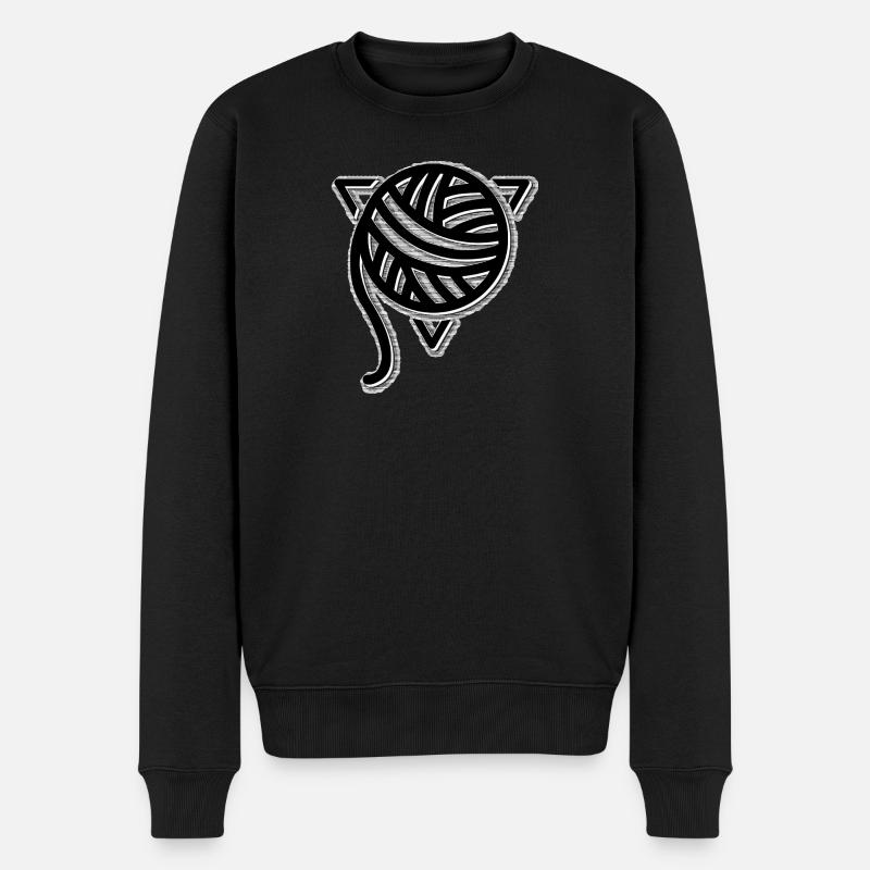 La pelote de Laine - Gravure - Pull Premium bio Homme - noir