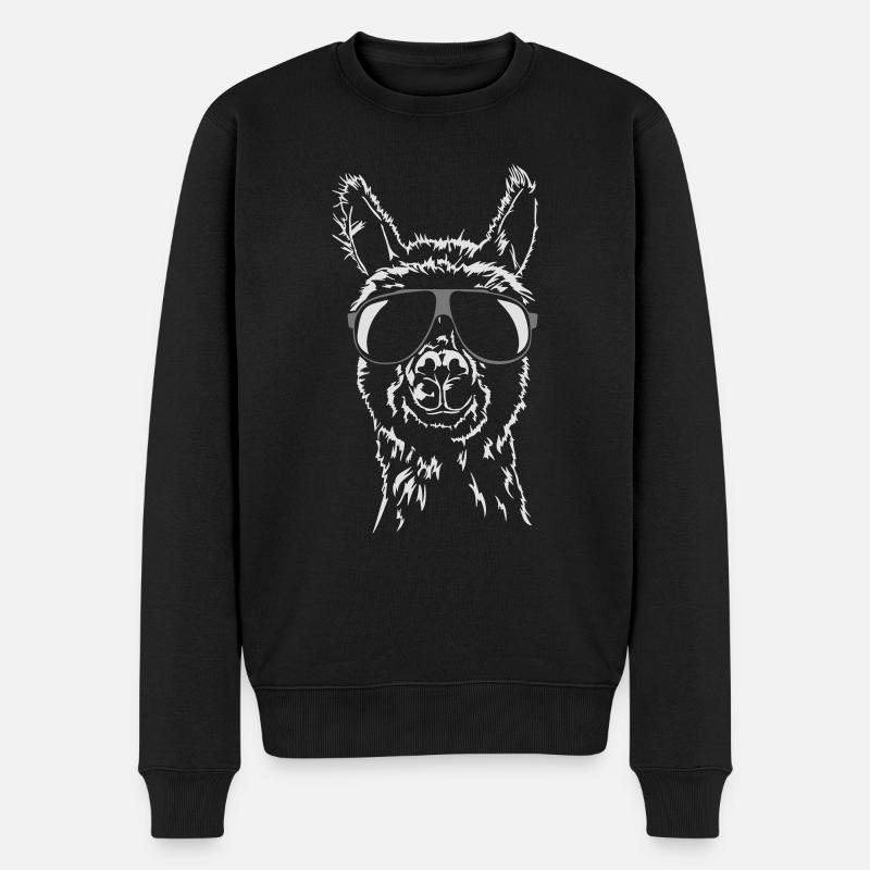 LAMA cool Wilsigns - Männer Premium Bio Pullover - Schwarz