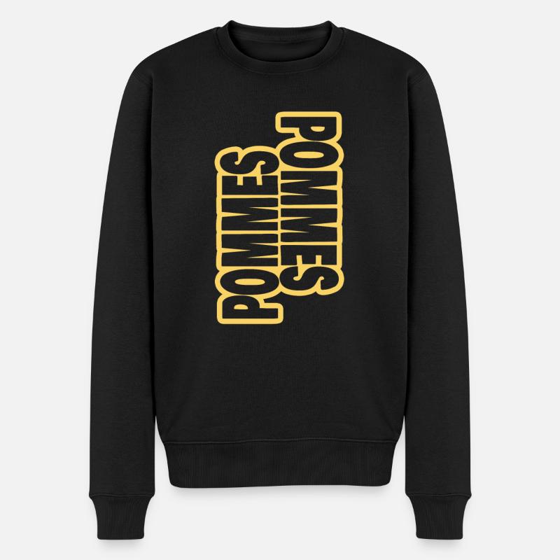 Frites Frites - Pull Premium bio Homme - noir