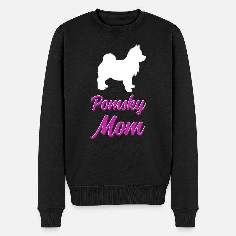 Lustiges Pomsky-Besitzer Hund Mom Geschenk - Männer Premium Bio Pullover - Schwarz