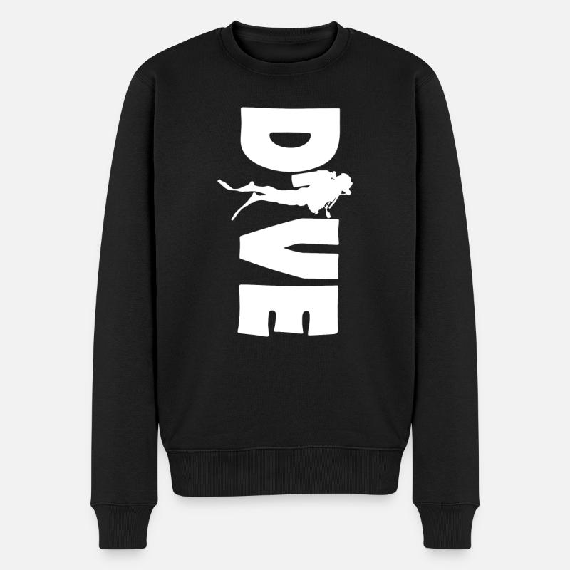 Diving Dive tauchen - Männer Premium Bio Pullover - Schwarz