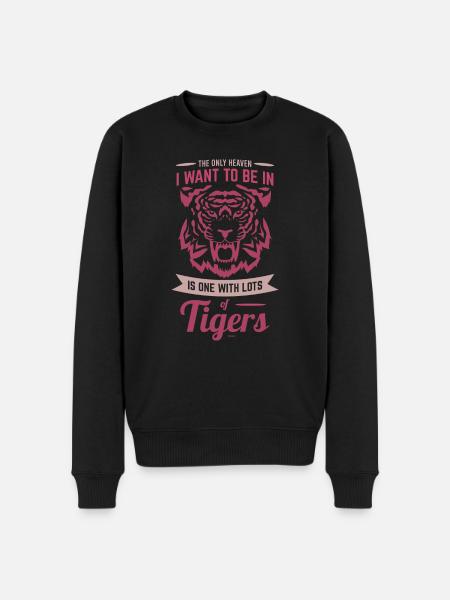 Sky Tiger Asia Cat Saying - Men's Premium Organic Jumper - black