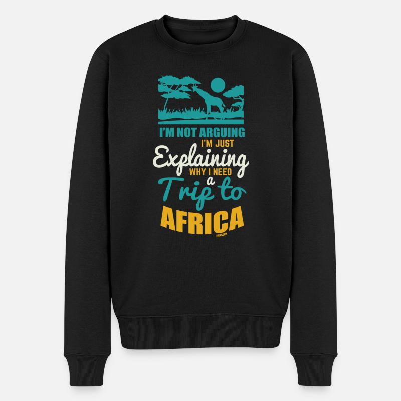 Cadeau de vacances en Afrique - Pull Premium bio Homme - noir
