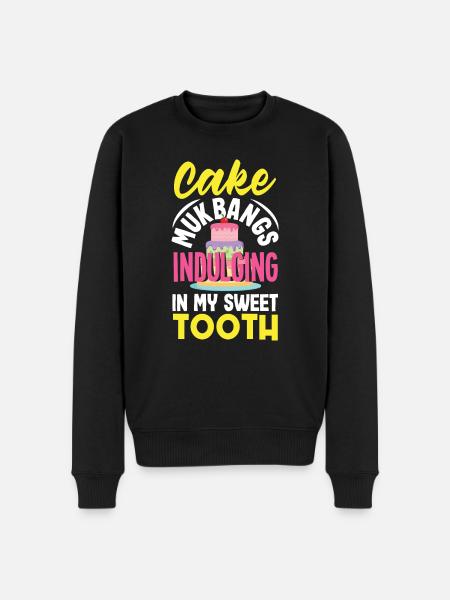 Mukbang and Cake - Men's Premium Organic Jumper - black