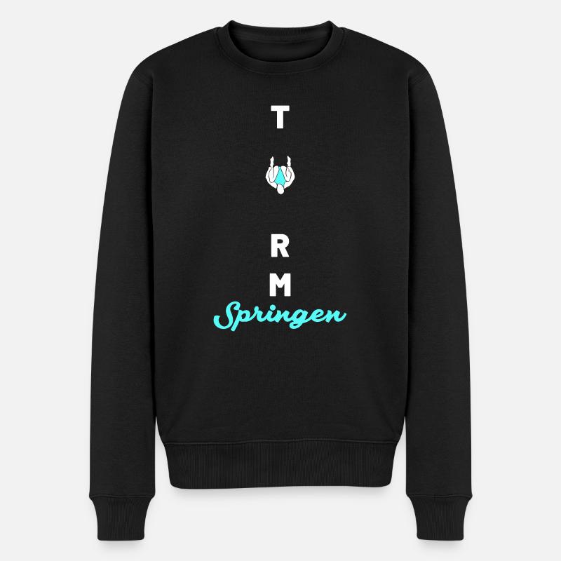 Turmspringenspringen figur - Männer Premium Bio Pullover - Schwarz
