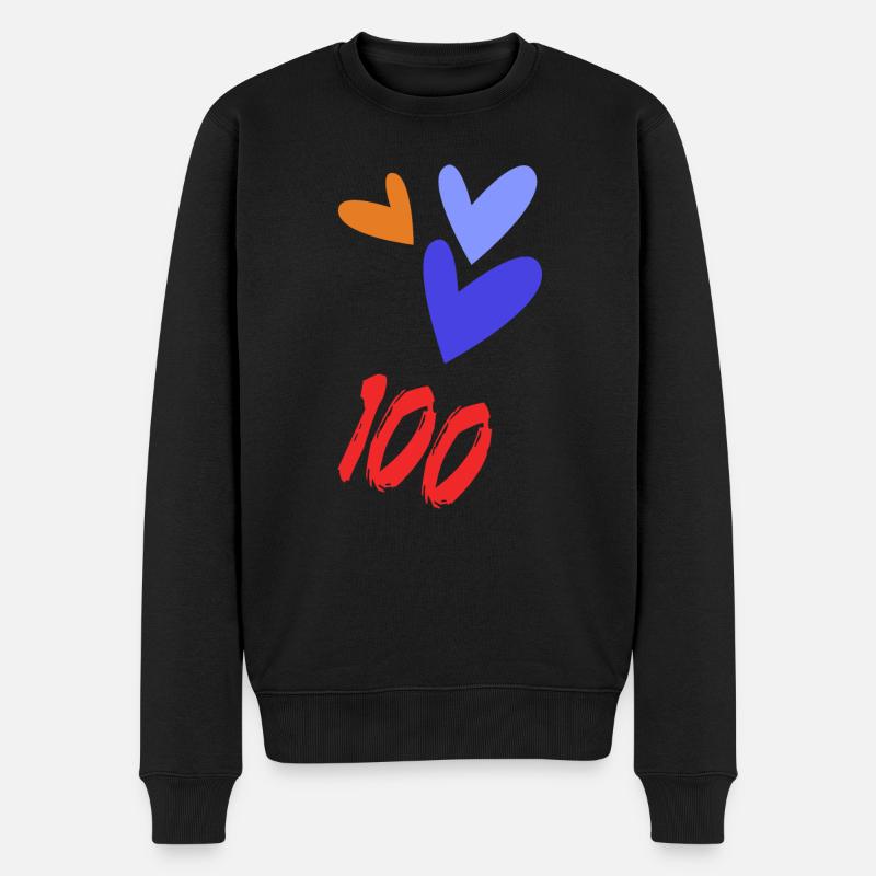 100. 100 ANS. 100e ANNIVERSAIRE. ANNIVERSAIRE 100 - Pull Premium bio Homme - noir