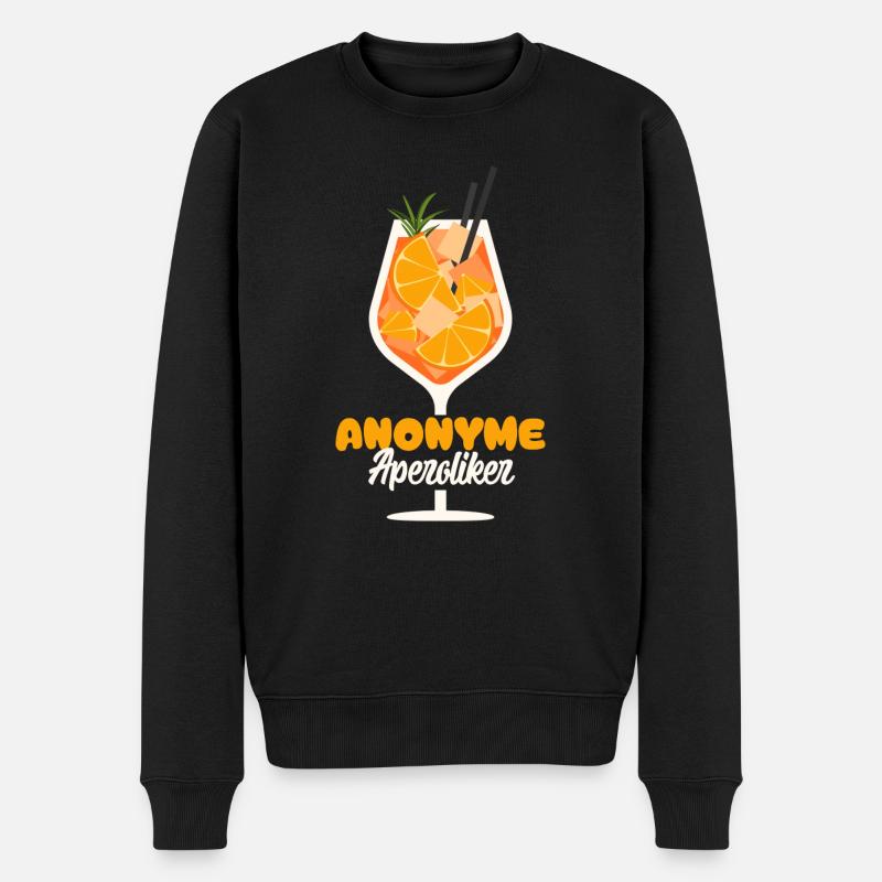 Anonyme Aperoliker - Männer Premium Bio Pullover - Schwarz