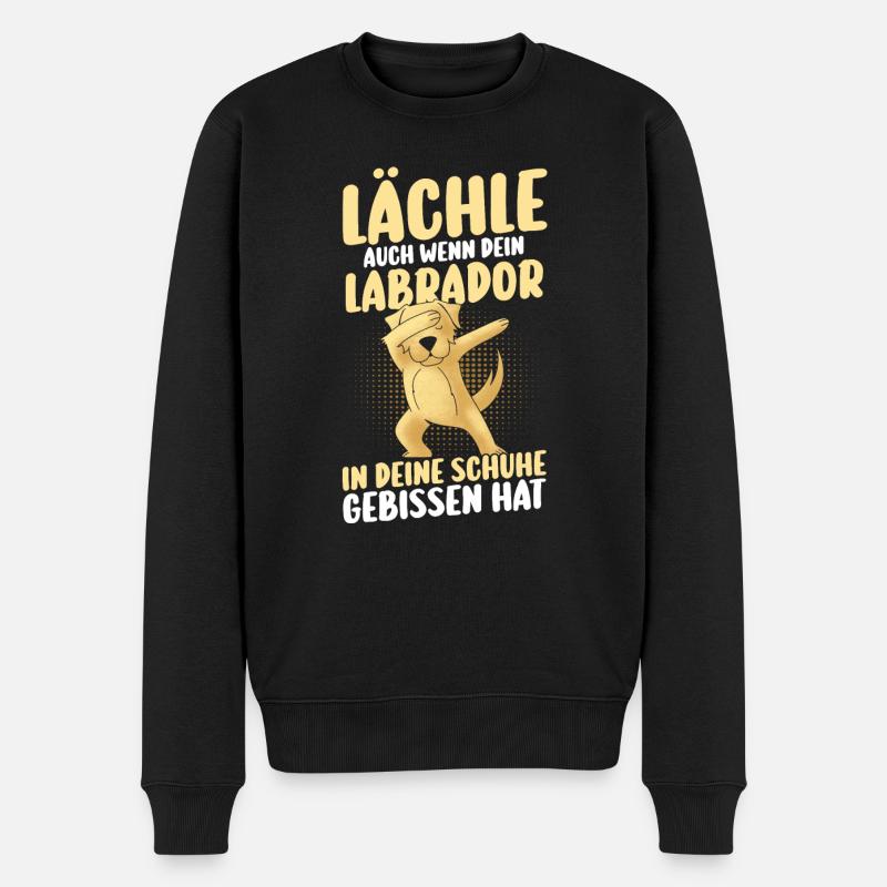 Hund Labrador - Männer Premium Bio Pullover - Schwarz