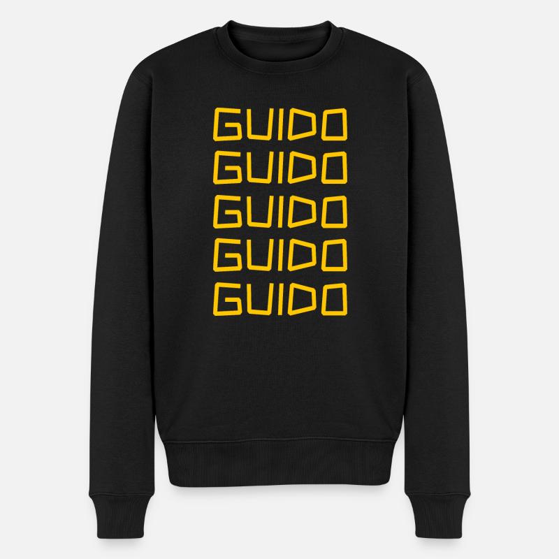 Vorname Guido - Männer Premium Bio Pullover - Schwarz