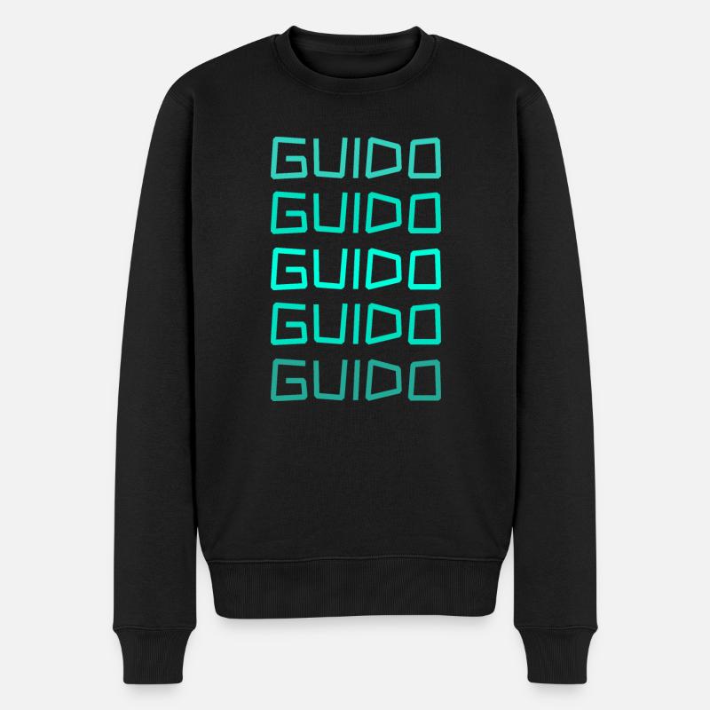 Guido - Männer Premium Bio Pullover - Schwarz