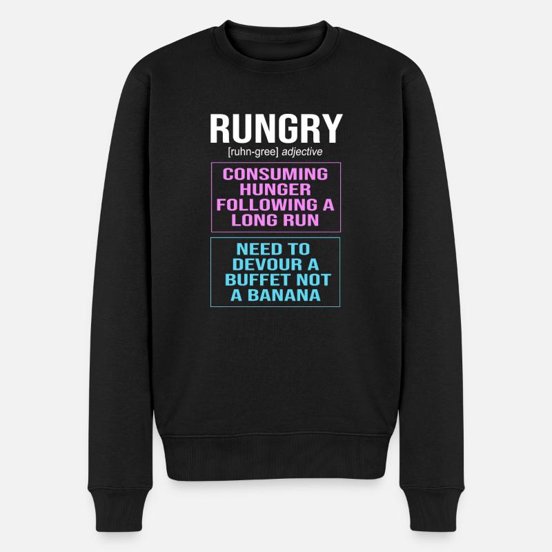 Marathon Marathonläufer - Männer Premium Bio Pullover - Schwarz