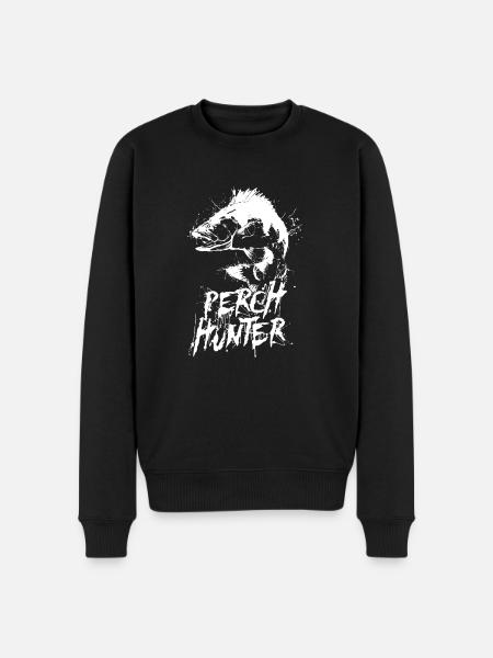 Perch Hunter Barsch Angler Jäger - Männer Premium Bio Pullover - Schwarz