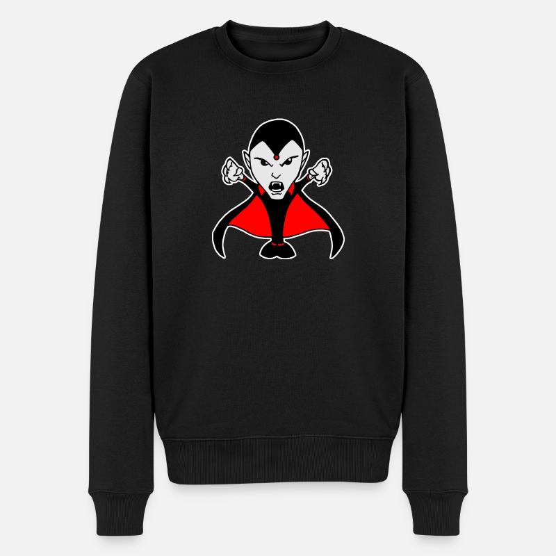 Vampir - Männer Premium Bio Pullover - Schwarz