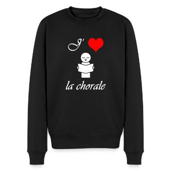 J'AIME LA CHORALE - Pull Premium bio Homme - noir - Devant - Nico (187cm)